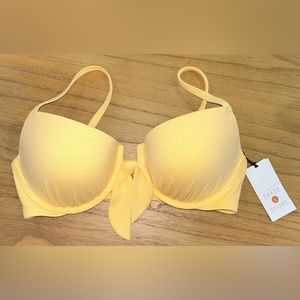 Yellow Underwire Bikini Top